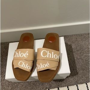 Logo slide sandal by Chloe